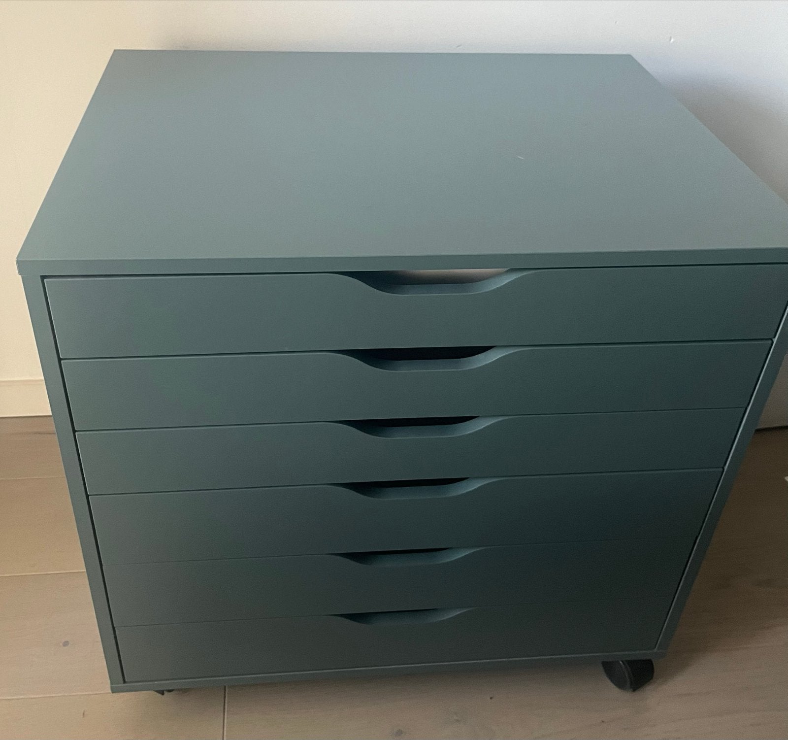Ikea ladekast ladeblok Alex turquoise  - Zo goed als nieuw, Ophalen, 5 laden of meer, 50 tot 100 cm, Zo goed als nieuw