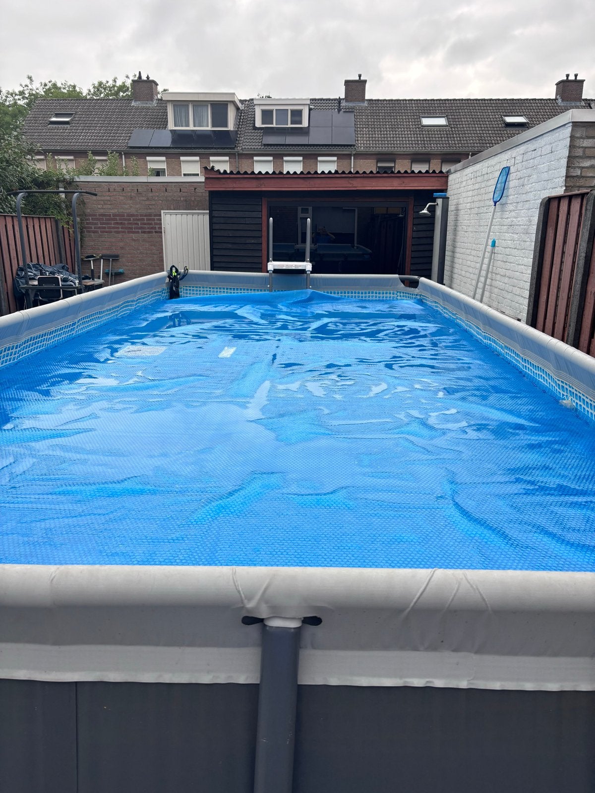Intex Zwembad 5.49x2.74x1.32m met Zandfilter & Warmtepomp, 200 tot 300 cm, Zo goed als nieuw, Rechthoekig, Ophalen