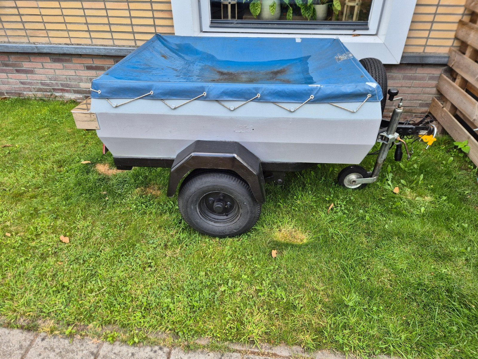 Compacte aanhangwagen met dekzeil, Auto diversen, Aanhangers en Bagagewagens, Ophalen, Gebruikt