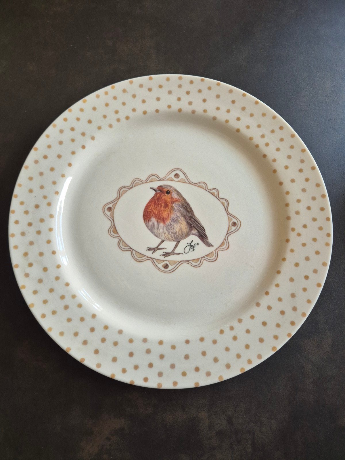 Jet by Ter Steege Roodborstjes Bord - 32 cm, Ophalen of Verzenden