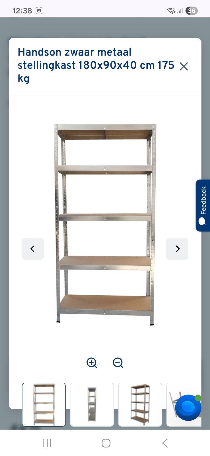 handson stellingkast, Ophalen