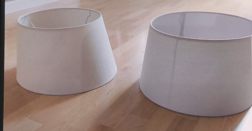 Te koop 2 lampenkappen 15 euro per stuk of 2 voor 25 euro, Ophalen, Zo goed als nieuw, Rond