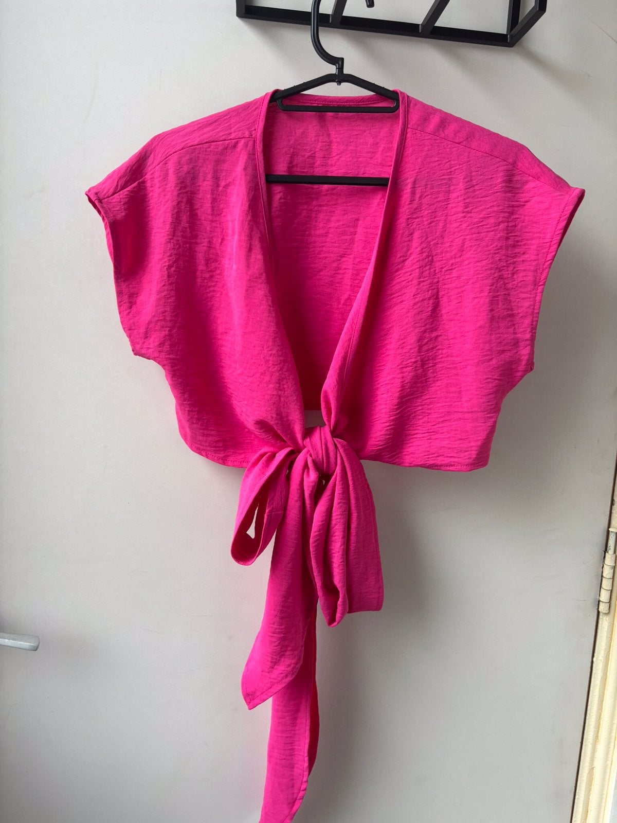 Wikkel top Shein maat XS, Ophalen of Verzenden, Zo goed als nieuw, Roze, Zonder mouw