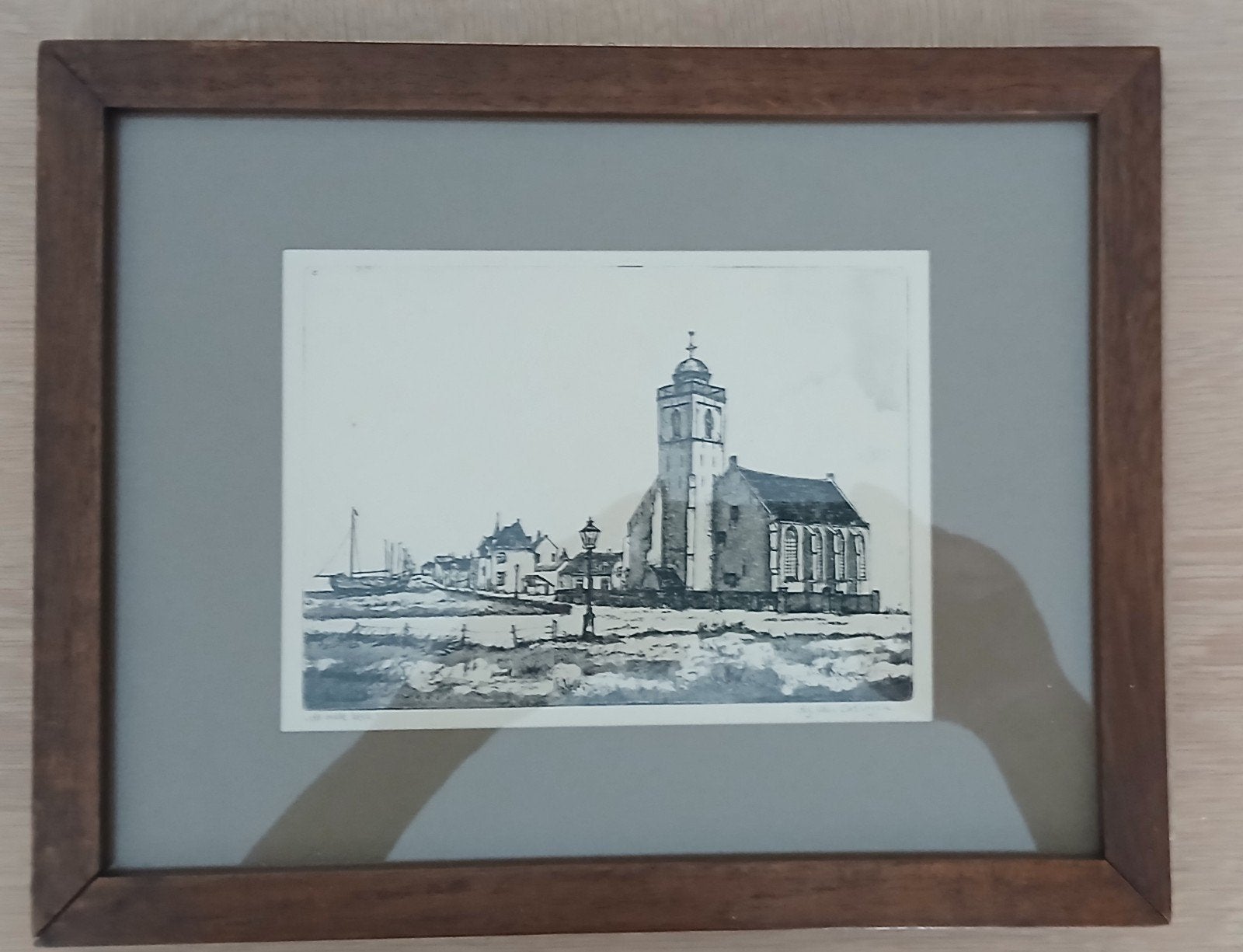 Ets Andreas Kerk Katwijk aan Zee - Gesigneerd, Ophalen of Verzenden