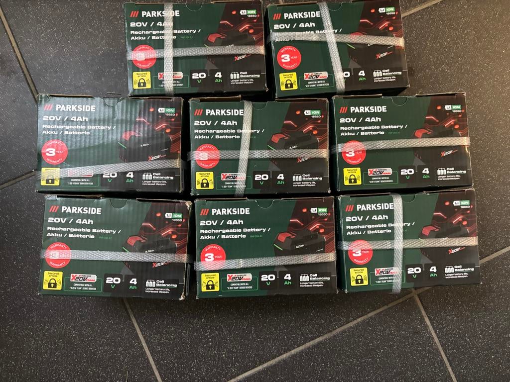 Nieuwe Parkside 20V 4Ah Accu / Batterij - 5 stuks beschikbaa, Ophalen, Nieuw