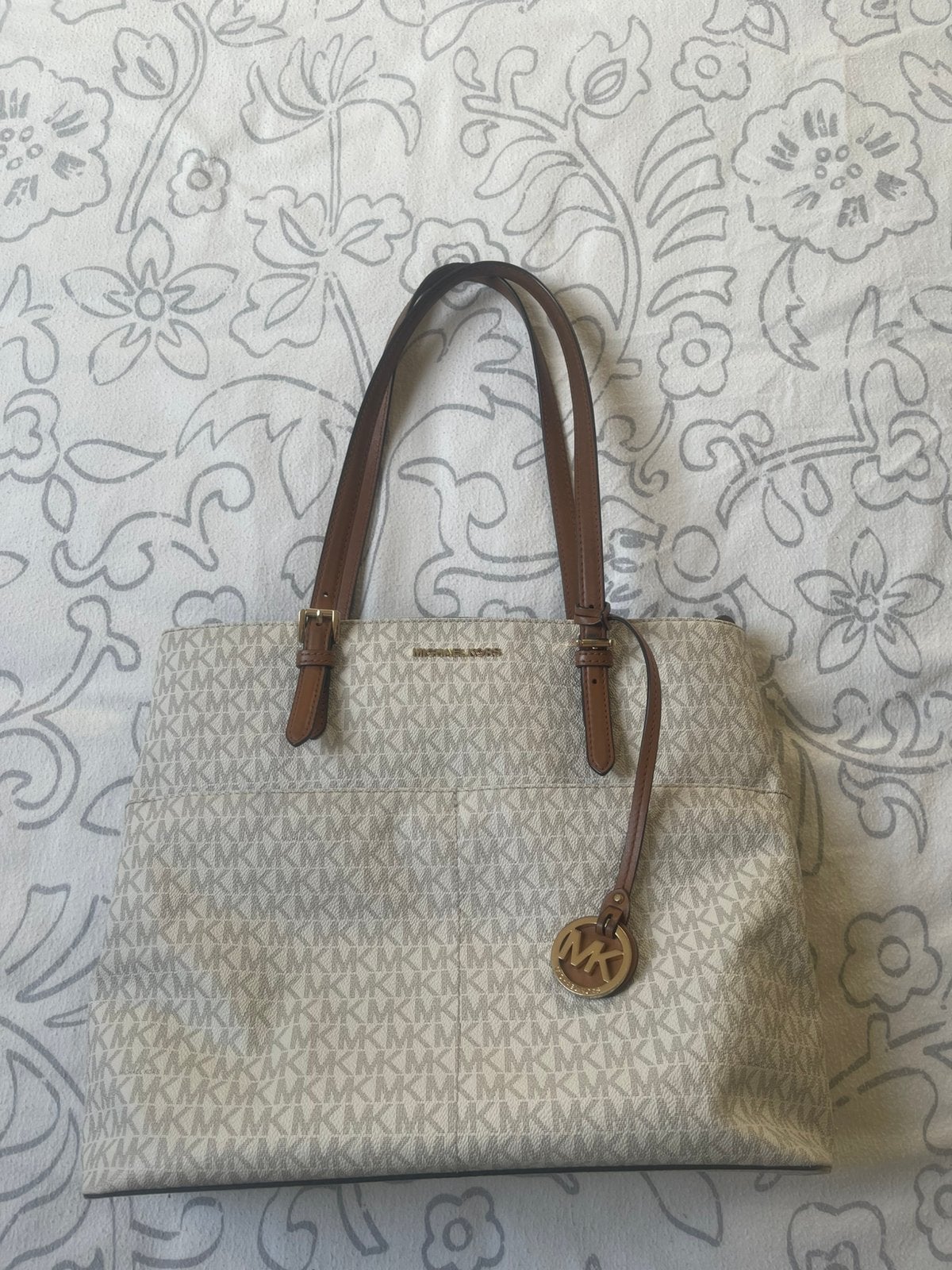 Michael kors tas, Ophalen of Verzenden, Gebruikt, Wit, Handtas