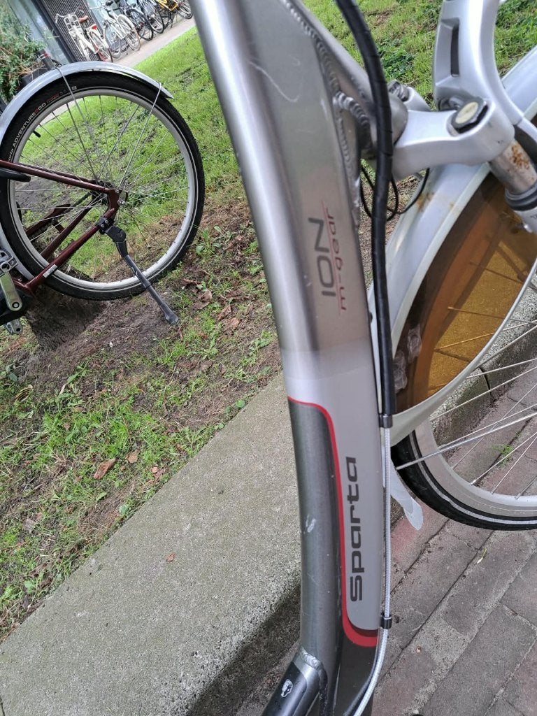 Sparta ION M-Gear elektrische fiets - zilver/grijs, Ophalen, Minder dan 30 km per accu, Sparta, Gebruikt