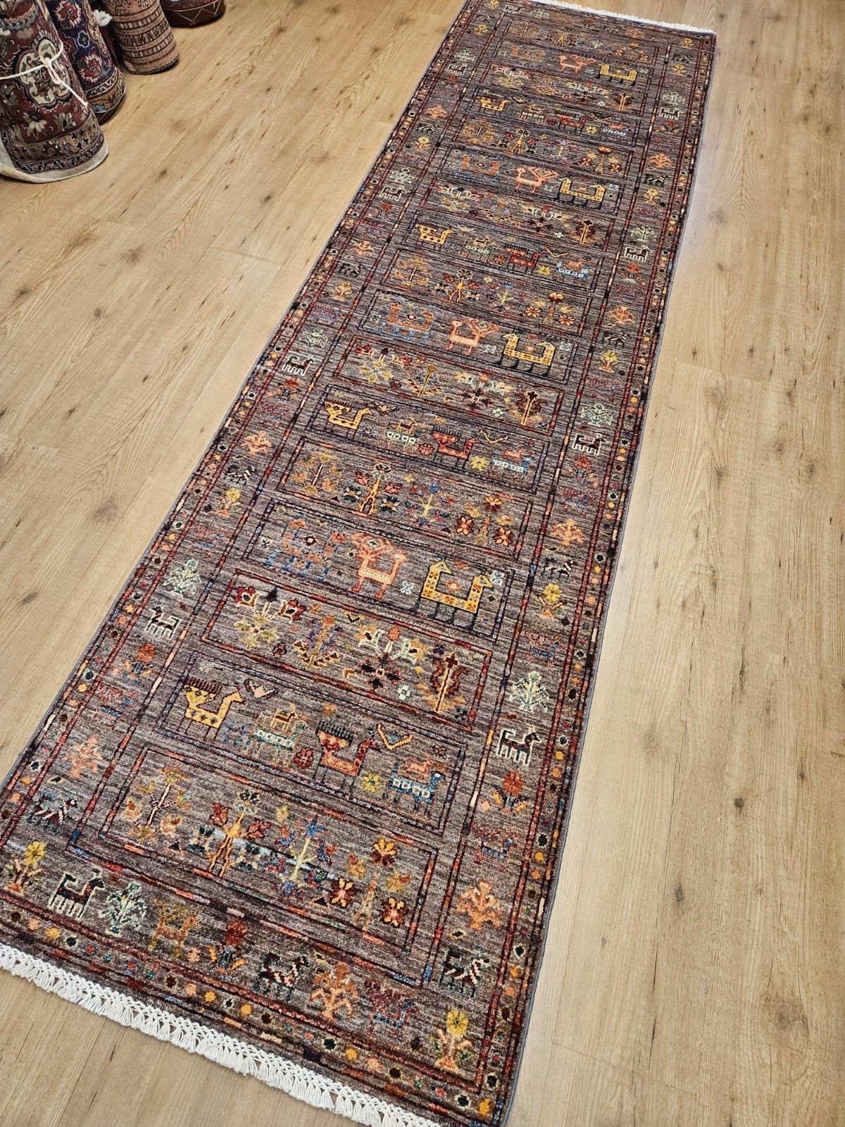 Handgeknoopt oosters tapijt loper loribaf 310x86, Info@SlatsAntiek.nl, Perzisch, Vof Slats Antiek, Crème
