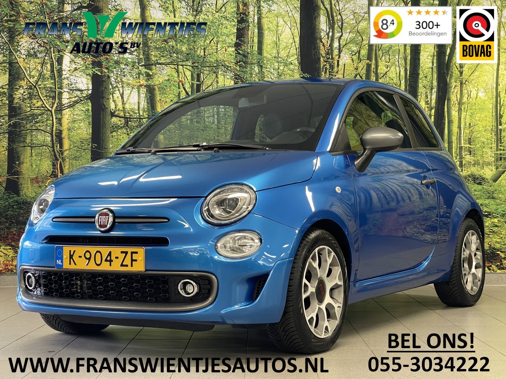 Fiat 500 1.2 Sport | Airconditioning | Bluetooth | Cruise Co, Auto's, Voorwielaandrijving, Gebruikt, 4 cilinders, Leder en Stof