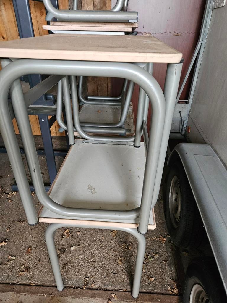 TAFELS SCHOOLTAFELS STOELEN, Ophalen, Gebruikt, Rechthoekig, 50 tot 100 cm