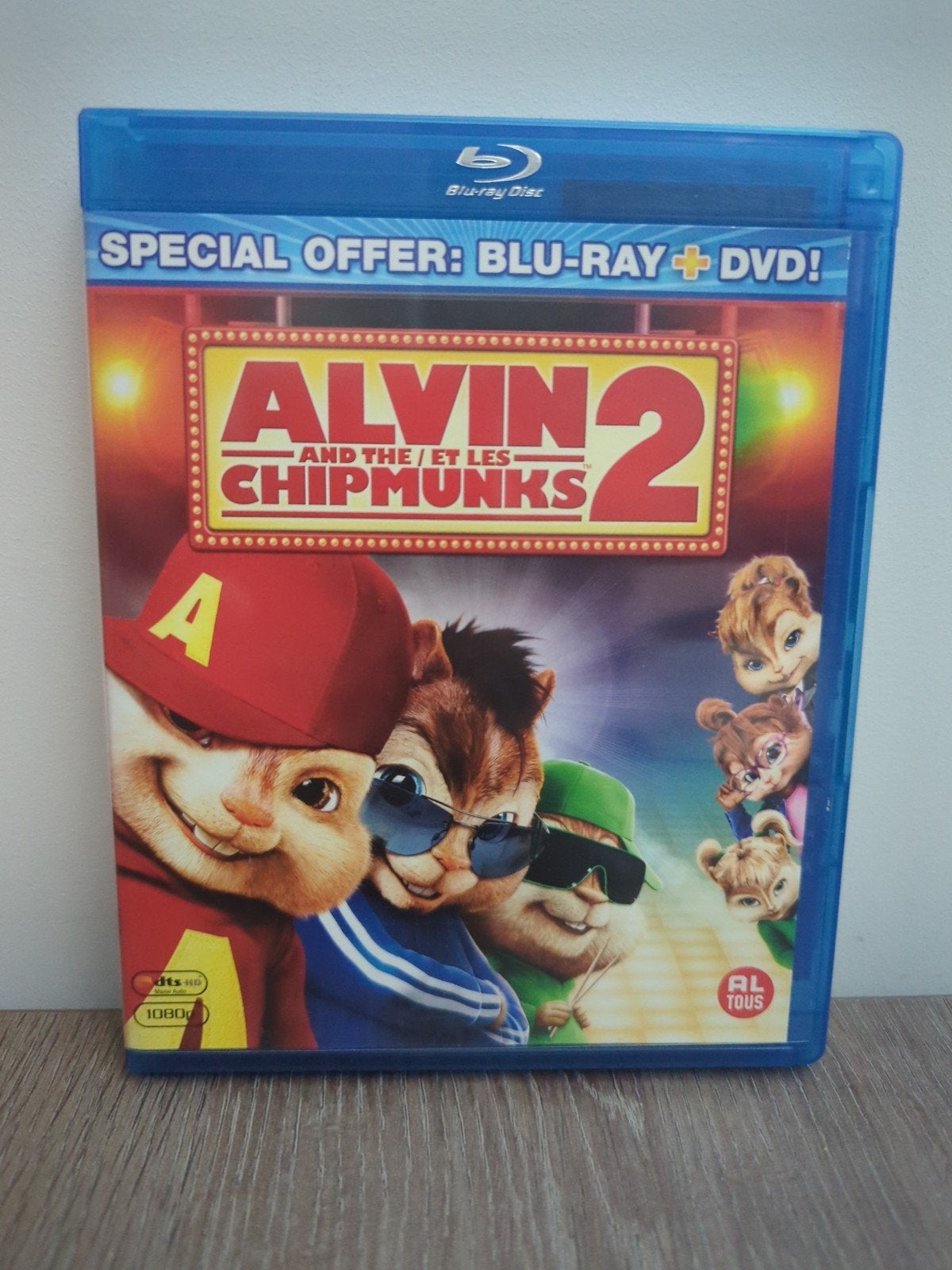 Alvin and the Chipmunks 2 Blu-ray + DVD Speciale Editie, Ophalen of Verzenden, Zo goed als nieuw, Muziek en Concerten