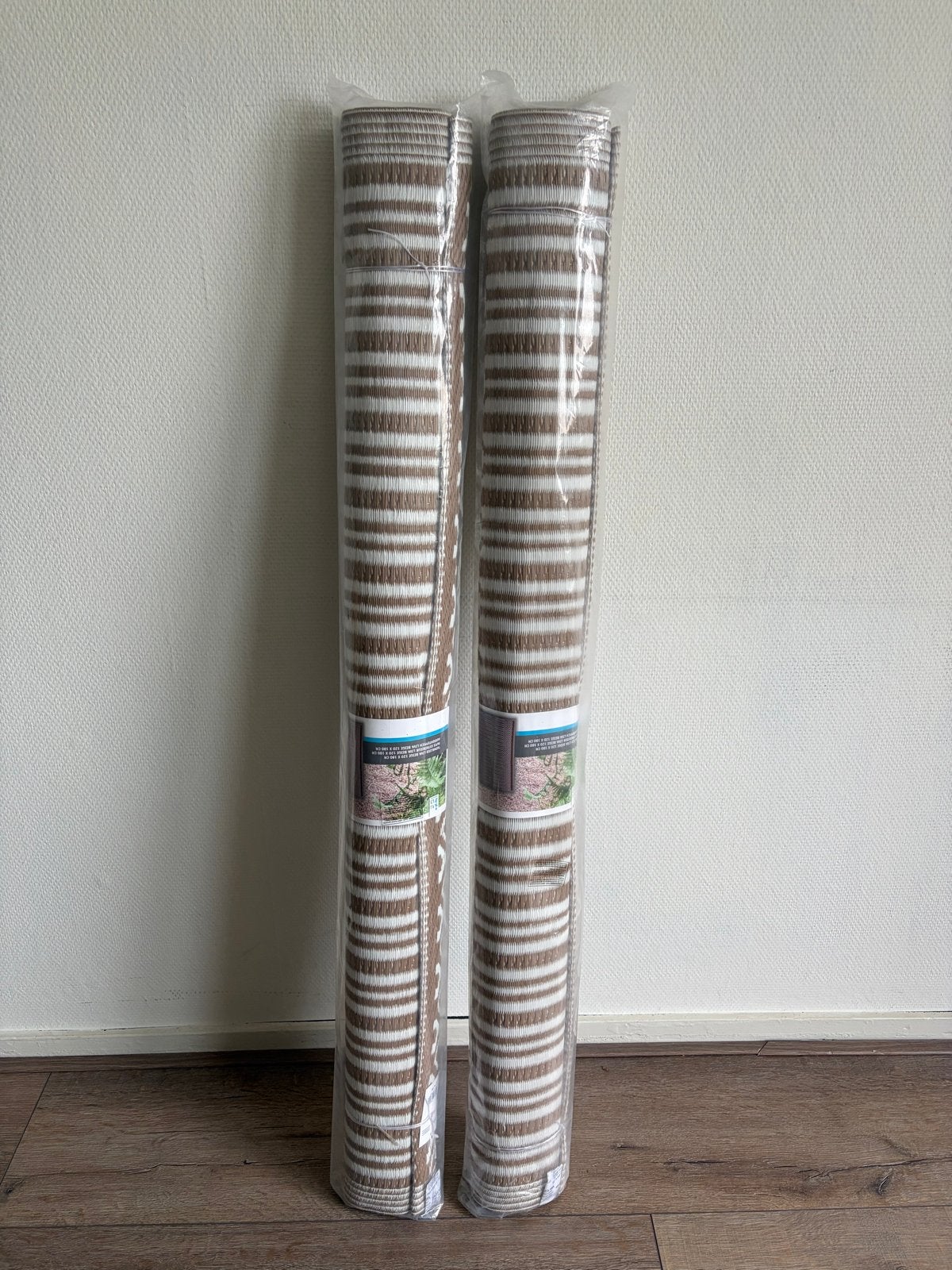 2e GRATISNieuwe Tuinkleden Liva Beige 120x180 cm - 2 stuks, Ophalen, 100 tot 150 cm, Beige, Nieuw