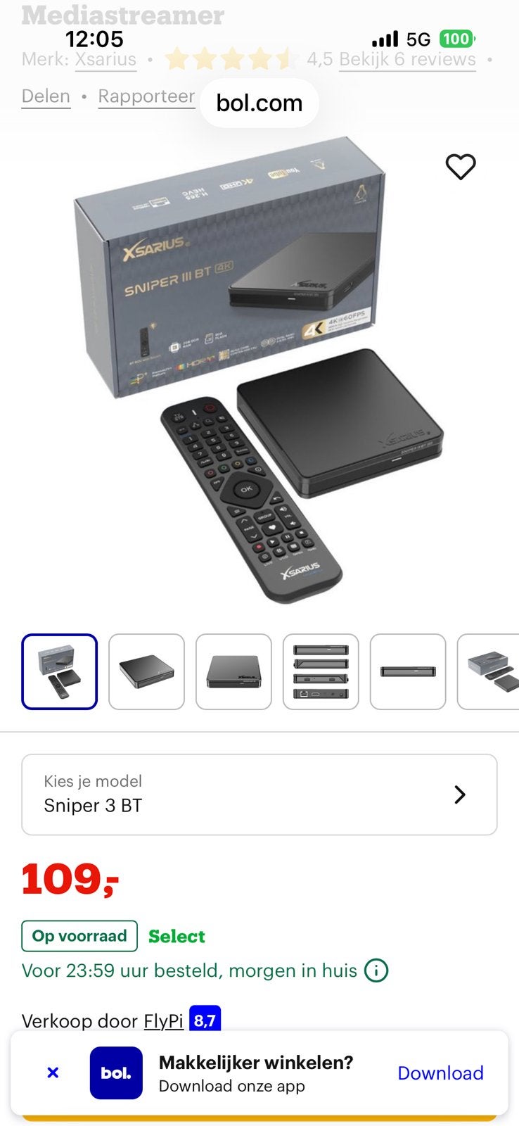 Xsarius Sniper 3 BT - 4K Linux OTT Mediastreamer, Ophalen of Verzenden, Nieuw