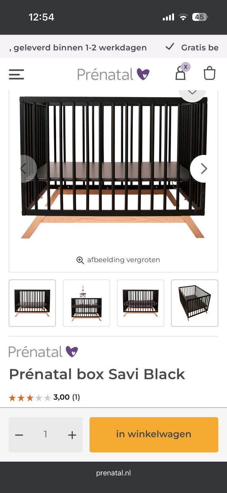 Baby Box Zwart, Kinderen en Baby's, Boxen, Ophalen, Zo goed als nieuw