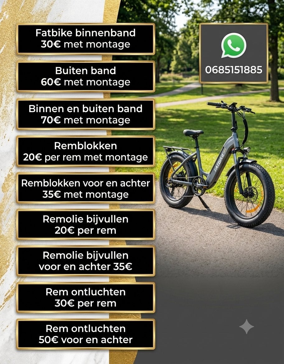 Fatbike Reparatie Aan Huis: Remmen & Banden, Ophalen of Verzenden, Zo goed als nieuw, Overige typen