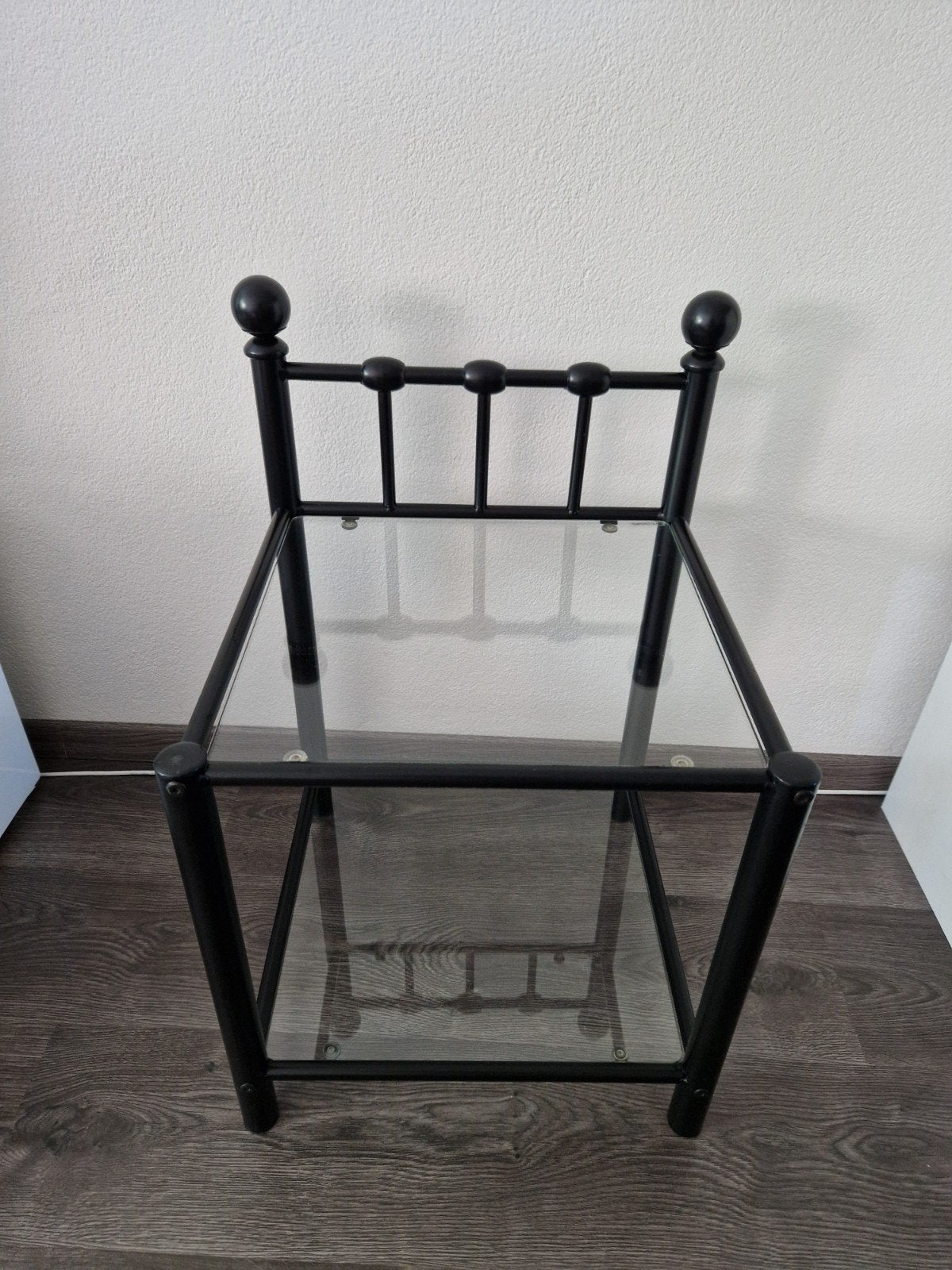2 Glazen bijzettafels, Minder dan 55 cm, Glas, Rechthoekig, Ophalen