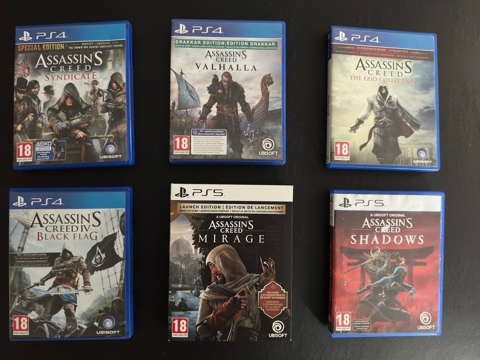 Assassin's Creed PS4/PS5 Collectie - Zes Spellen, Spelcomputers en Games, Games | Sony PlayStation 5, Avontuur en Actie, Online