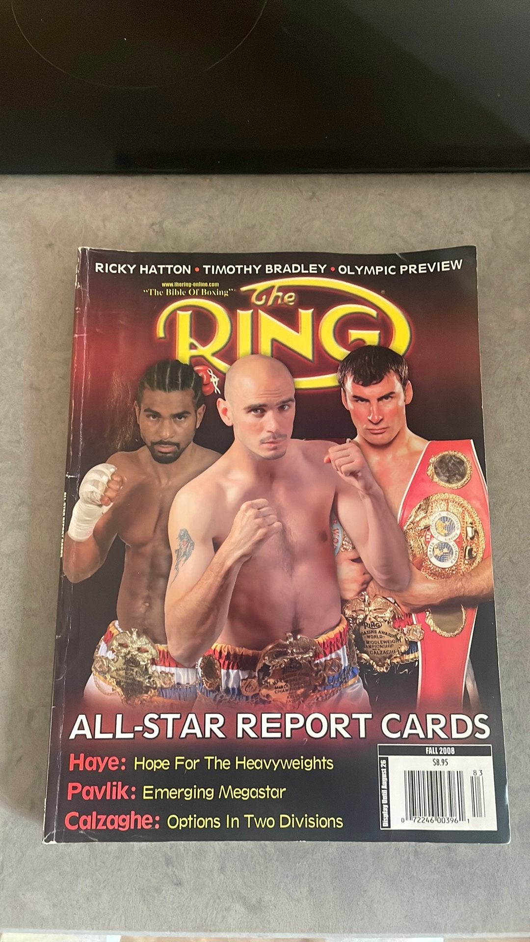 The Ring Magazine - Herfst 2008 Boks Tijdschrift, Boeken, Tijdschriften en Kranten, Zo goed als nieuw, Sport en Vrije tijd, Ophalen of Verzenden