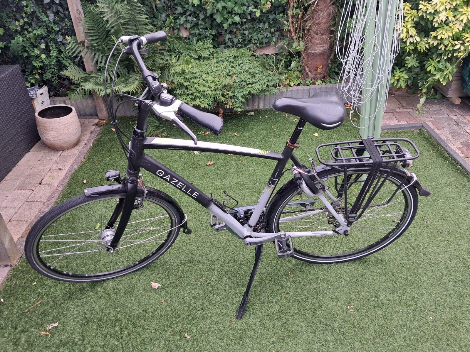 Heren fiets / city bike Gazelle Chamonix T27, Gebruikt, Velgrem, Versnellingen, Gazelle