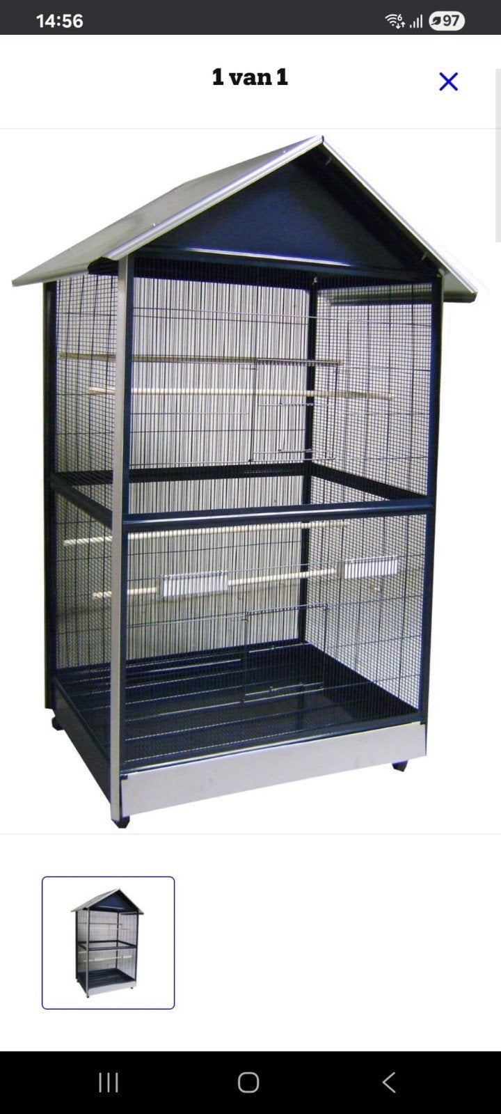 Mooie grote vogel voliere, Dieren en Toebehoren, Ophalen of Verzenden, Hout, Vogelkooi