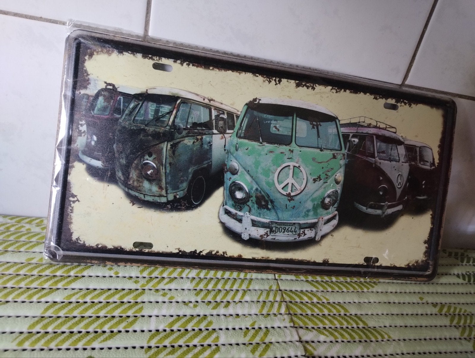 Metalen bord Volkswagen bussen., Ophalen of Verzenden, Nieuw, Minder dan 50 cm, Overige typen