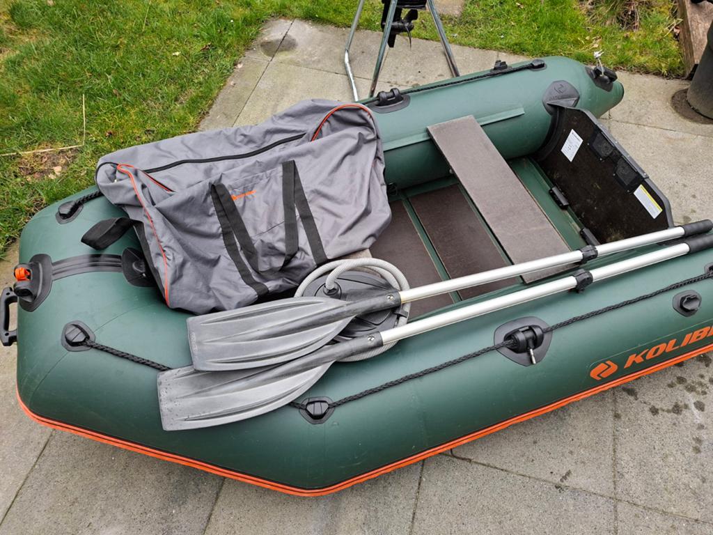 ZGAN Kolibri 2,60 Rubberboot met 4takt buitenboordmoto, Ophalen, Airdeck, Peddels, Hibo