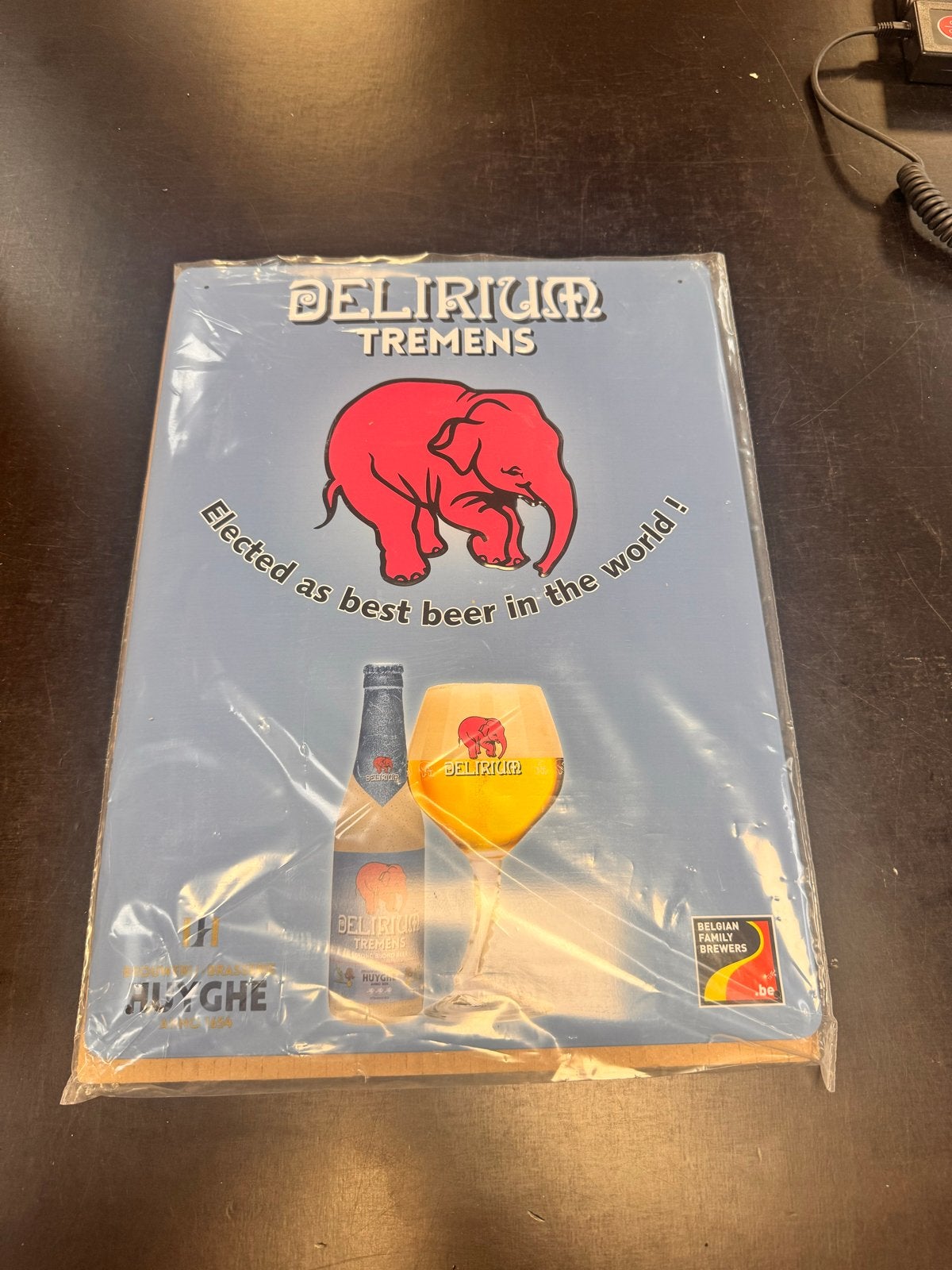 Delirium Tremens Reclamebord - Best Bier ter Wereld, Verzamelen, Ophalen of Verzenden, Nieuw, Reclamebord