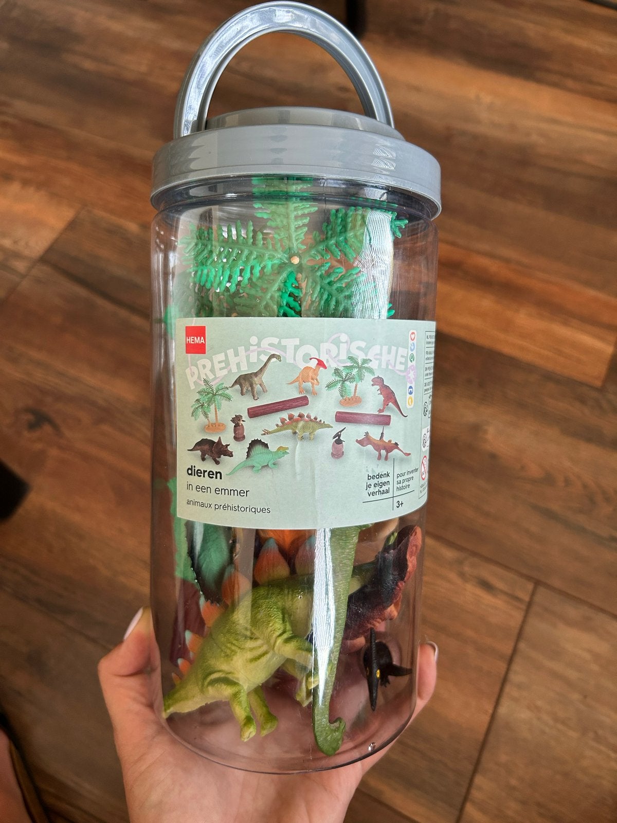 HEMA dinosaurs / prehistorische dierenset in emmer, Verzenden, Nieuw
