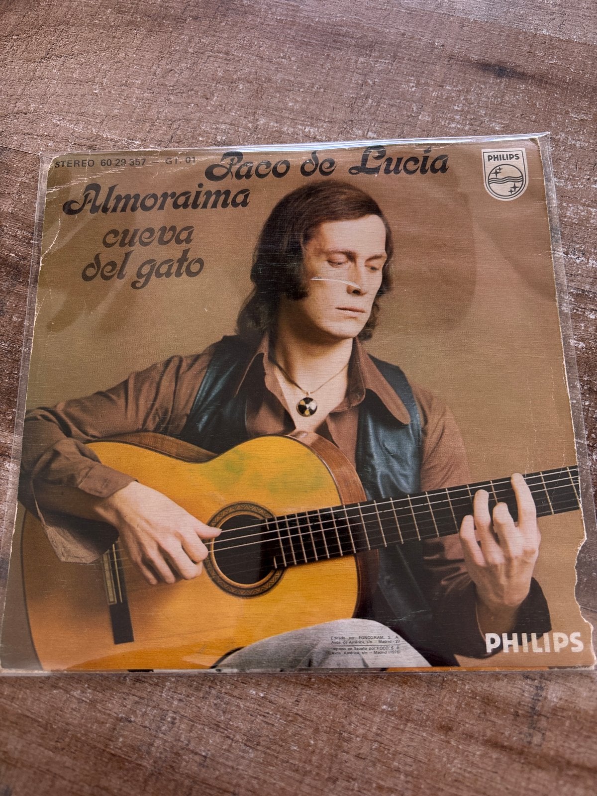 Paco de Lucia - Almoraima cueva del gato Single, Gebruikt, Originele persing, 7 inch, Ophalen of Verzenden