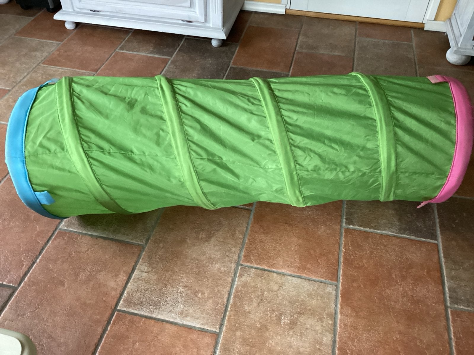 Speeltunnel (Groot) voor dieren - groen met roze/blauw, Ophalen of Verzenden, Gebruikt