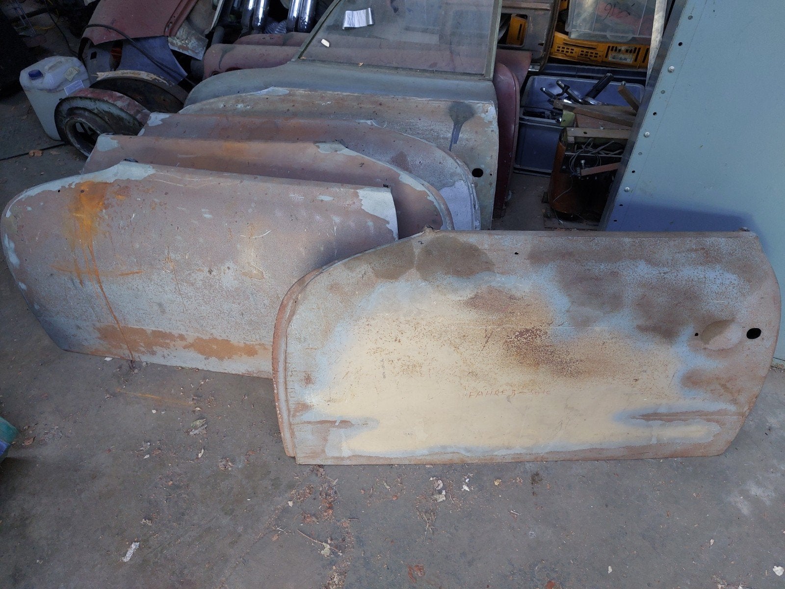 Porsche 356 deuren en andere plaatdelen, Auto-onderdelen, Carrosserie en Plaatwerk, Ophalen of Verzenden, Gebruikt, Universele onderdelen