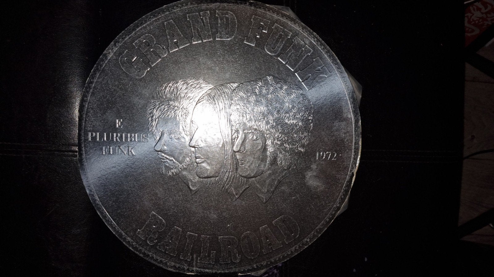 Grote zilveren munt 'Grand Funk Railroad' 1972, Ophalen of Verzenden