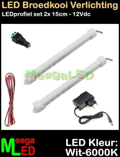 LED Verlichting SET 15cm voor Kweekkooi Vogelkooi Voliere, Ophalen of Verzenden, Nieuw, Overige materialen, Broedkooi of Kweekkooi