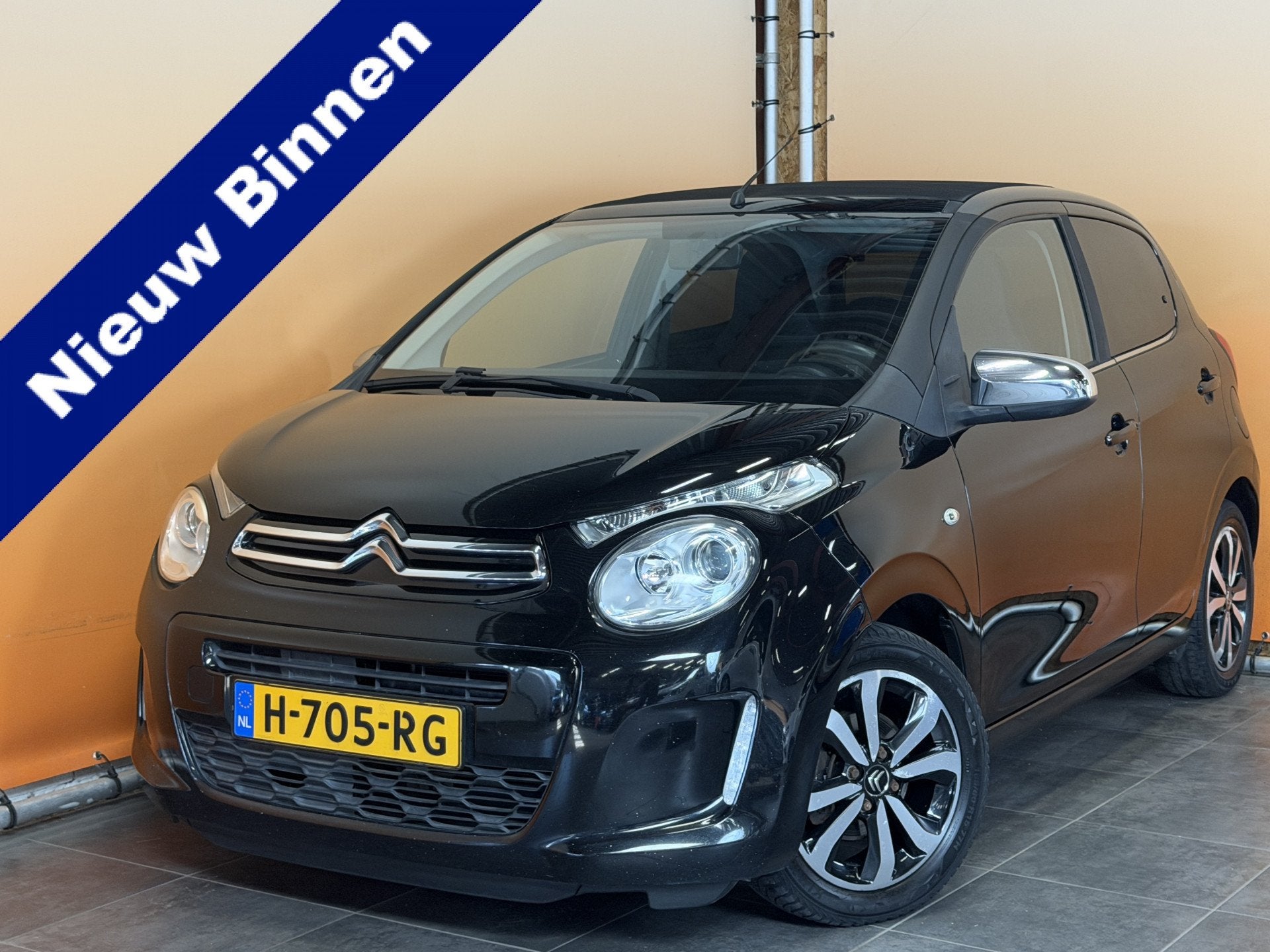 Citroën C1 1.0 VTi Airscape Shine elektr vouwdak | automaat, Euro 5, Stof, Gebruikt, Zwart