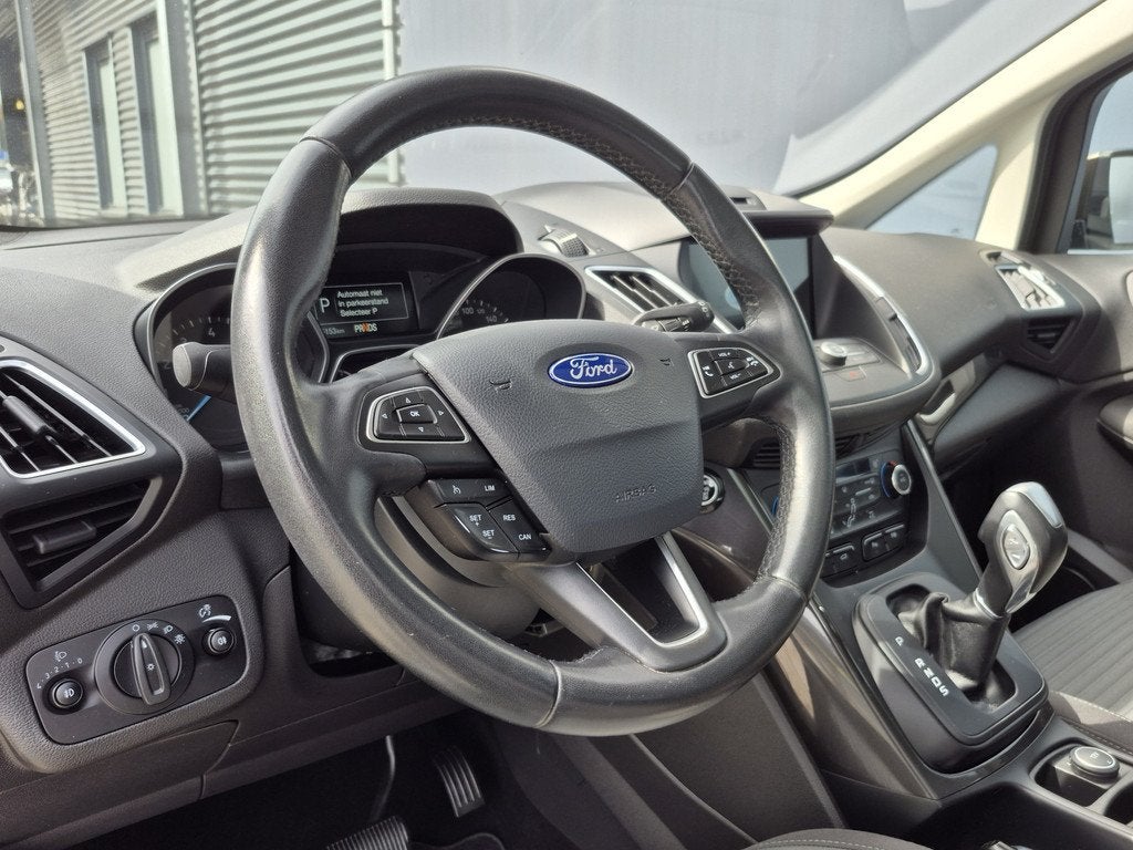 Ford Grand C-Max BWJ 11-2016 | 1.5T 183PK Titanium AUTOMAAT, Auto's, Bruin, Origineel Nederlands, 184 pk, Automatische klimaatregeling