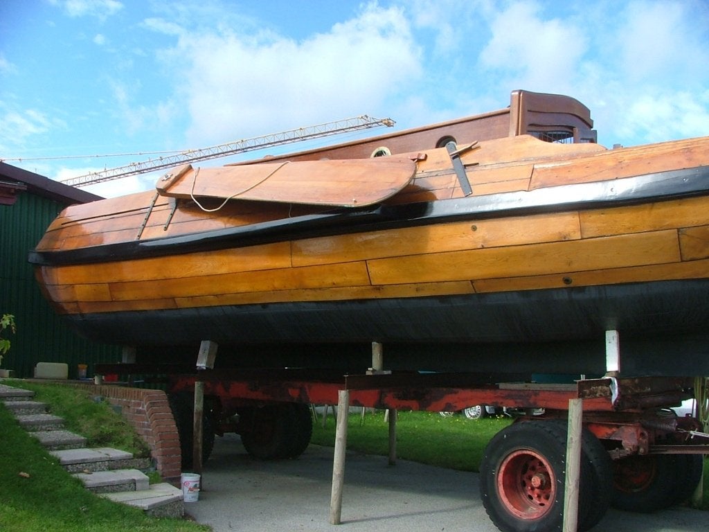 Plattbodemschip Wieringer Aak uit 1914, Ophalen, Gebruikt, Diesel, Polyester