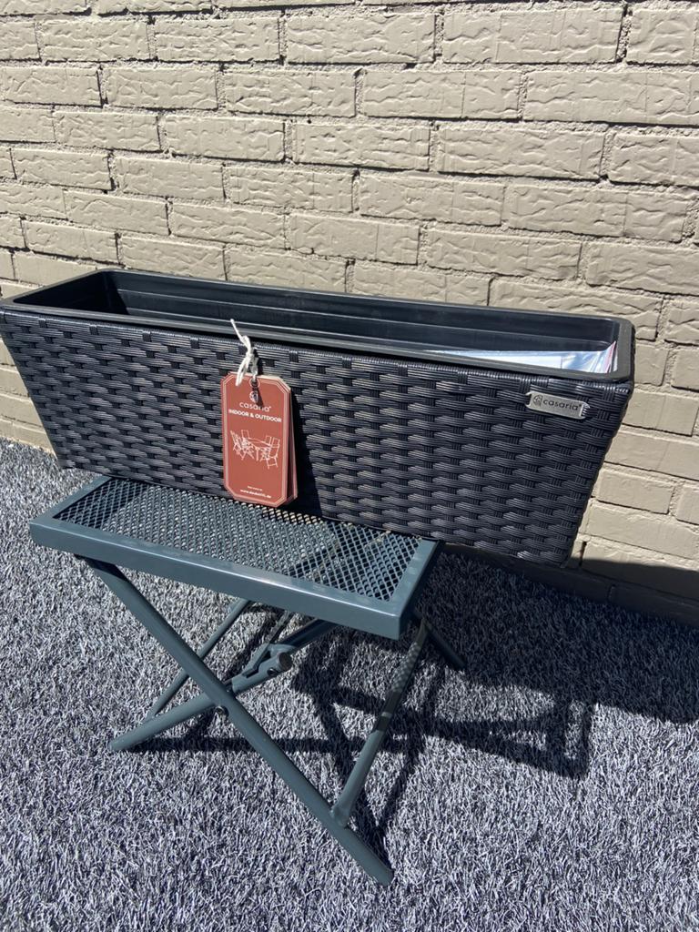 Nieuwe Casaria Polyrattan Bloembak met ophangbeugels, Ophalen of Verzenden, Nieuw