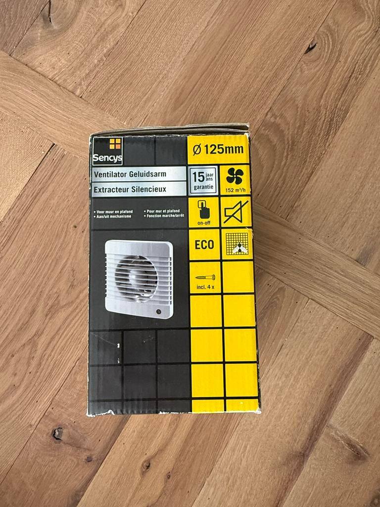 Sencys ventilator geluidsarm in Nieuwstaat, Witgoed en Apparatuur, Ventilatoren, Ophalen, Nieuw, Overige