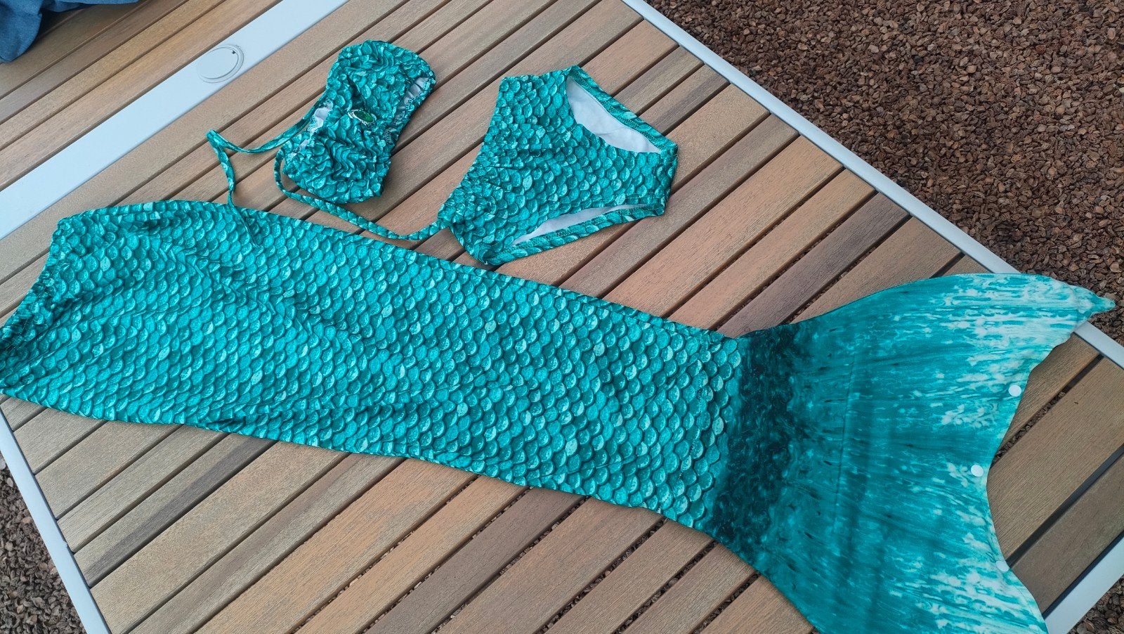 zeemeerminstaart met monovin, Kinderen en Baby's, Jongen of Meisje, Ophalen of Verzenden, Zo goed als nieuw, Zwem-accessoire