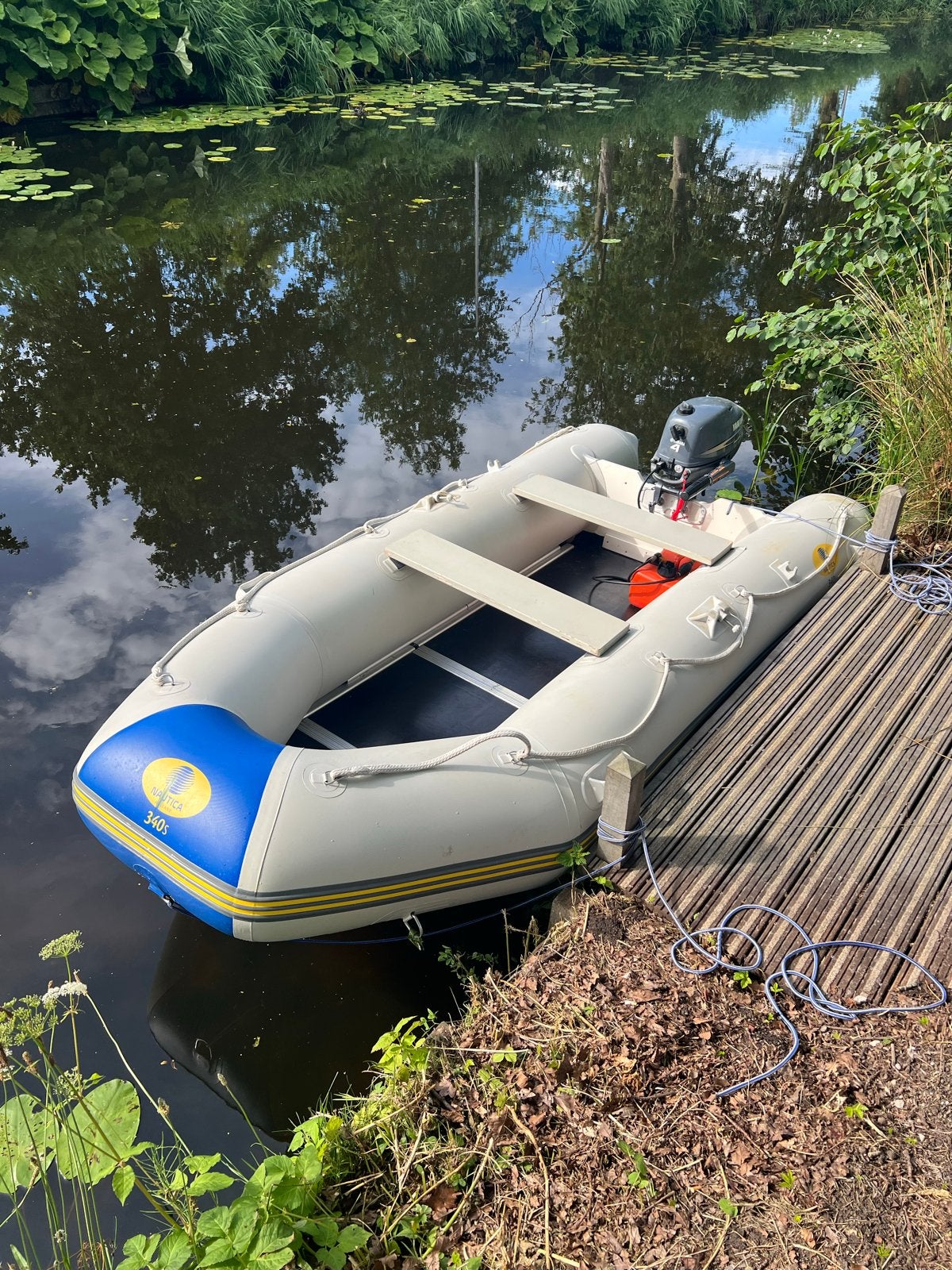 Nautica Holland 340S rubberboot met 4pk Yamaha 4 takt motor, Gebruikt, 4 pk, 2 m, Hout