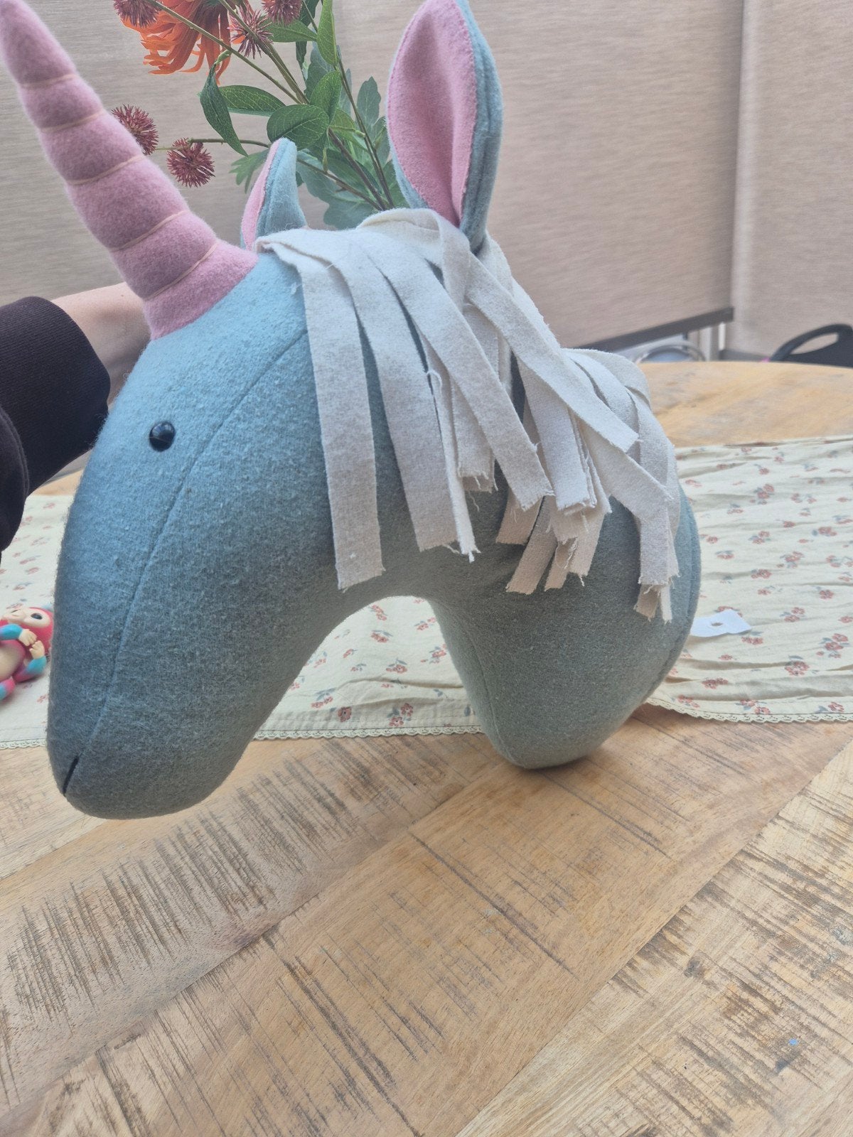 unicorn eenhoorn kop aan muur, Ophalen of Verzenden, Wanddecoratie