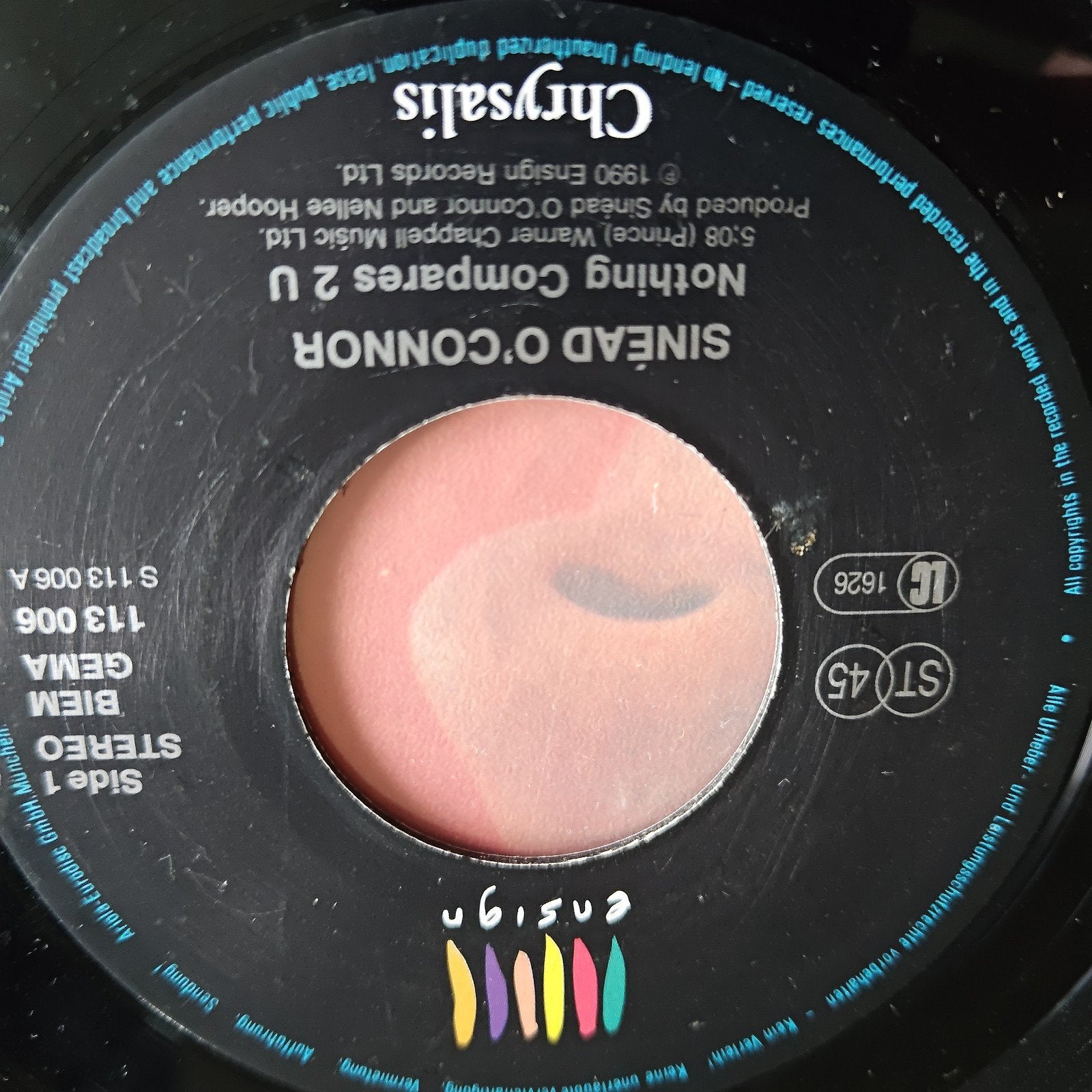 Sinéad O'Connor - Nothing Compares 2 U (Vinyl Single), Ophalen of Verzenden, Gebruikt, 7 inch, Pop