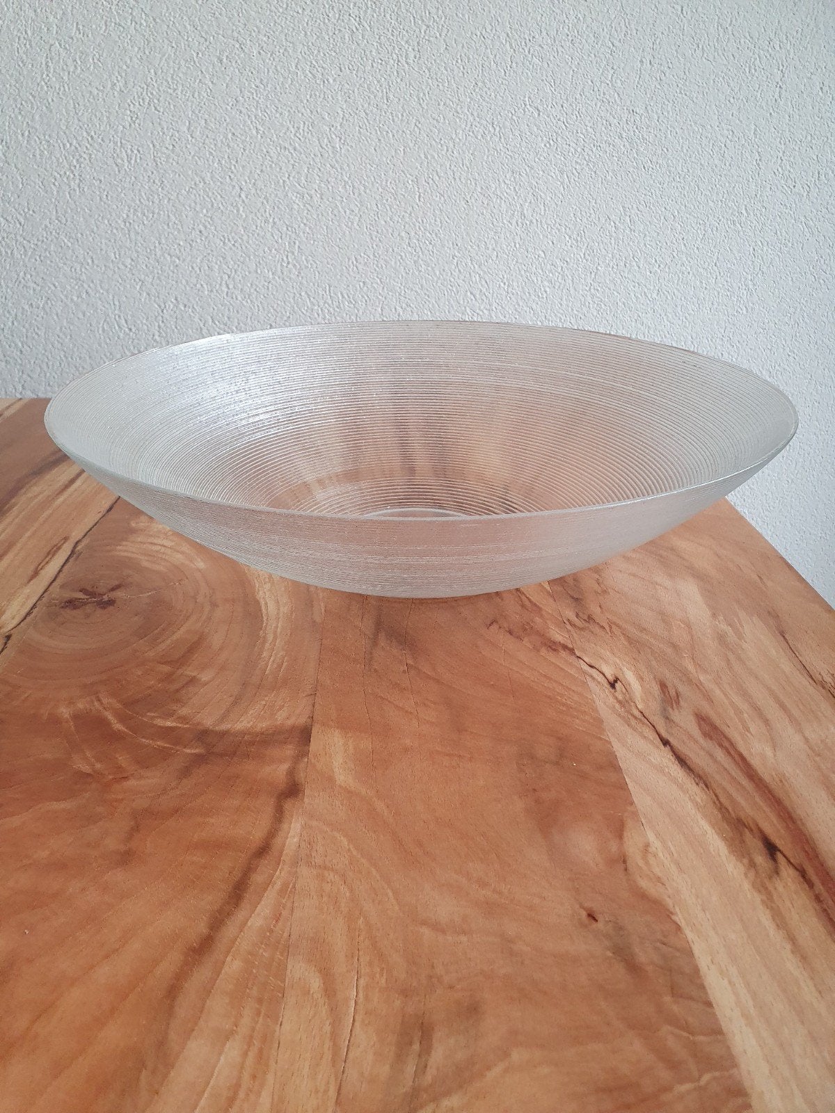 Glazen schaal, Huis en Inrichting, Ophalen, Zo goed als nieuw, Rond, Glas