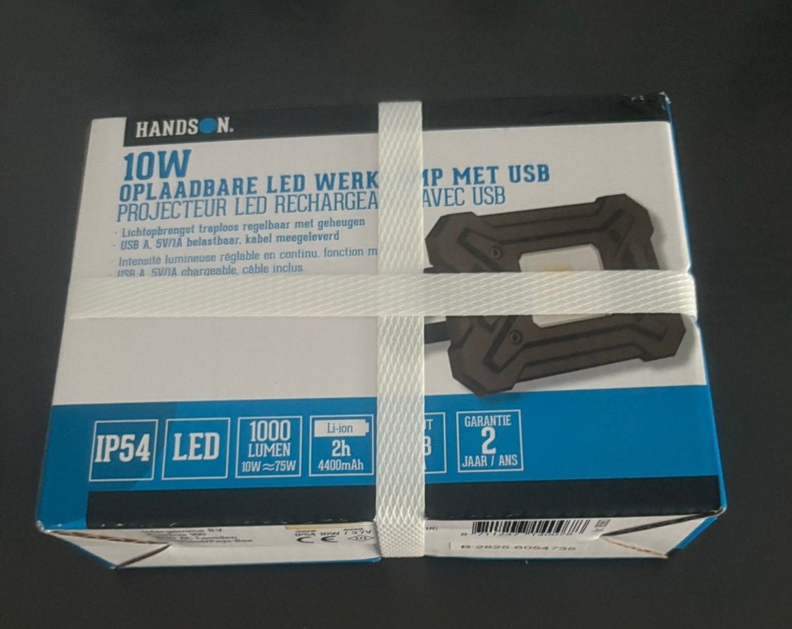 Hands N. 10W Oplaadbare LED Werklamp met USB, Ophalen of Verzenden, Nieuw, Minder dan 50 watt, Lamp