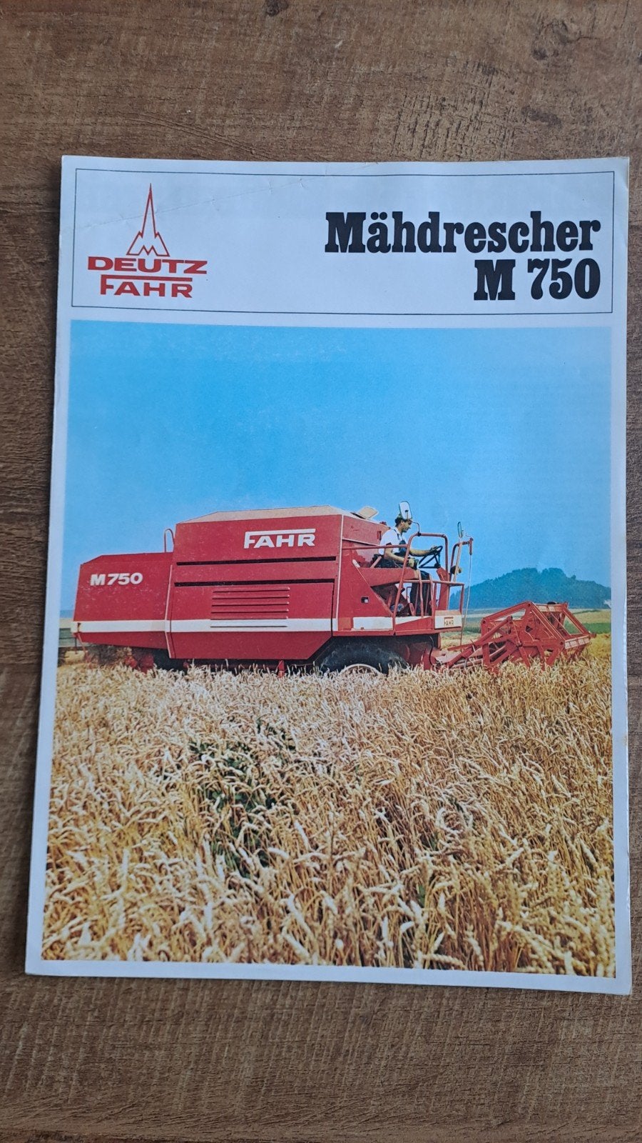folder DEUTZ FAHR M 750 Mähdrescher, Maaidorser, Boeken, Ophalen of Verzenden, Zo goed als nieuw, Folder