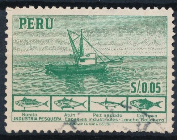 Postzegel Peru, Verzenden, Gestempeld, Zuid-Amerika