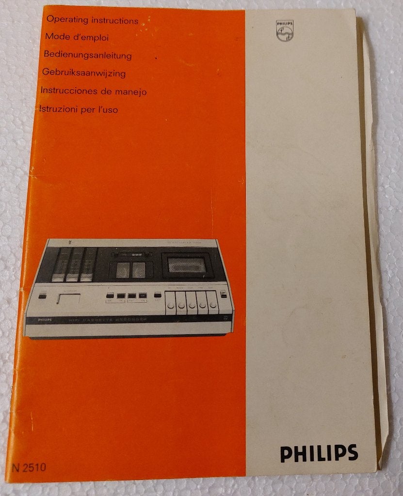 Philips N2510 GEBRUIKSAANWIJZING CASSETTE RECORDER, Philips, Philips gebruiksaawijzing, Ophalen of Verzenden, NvT