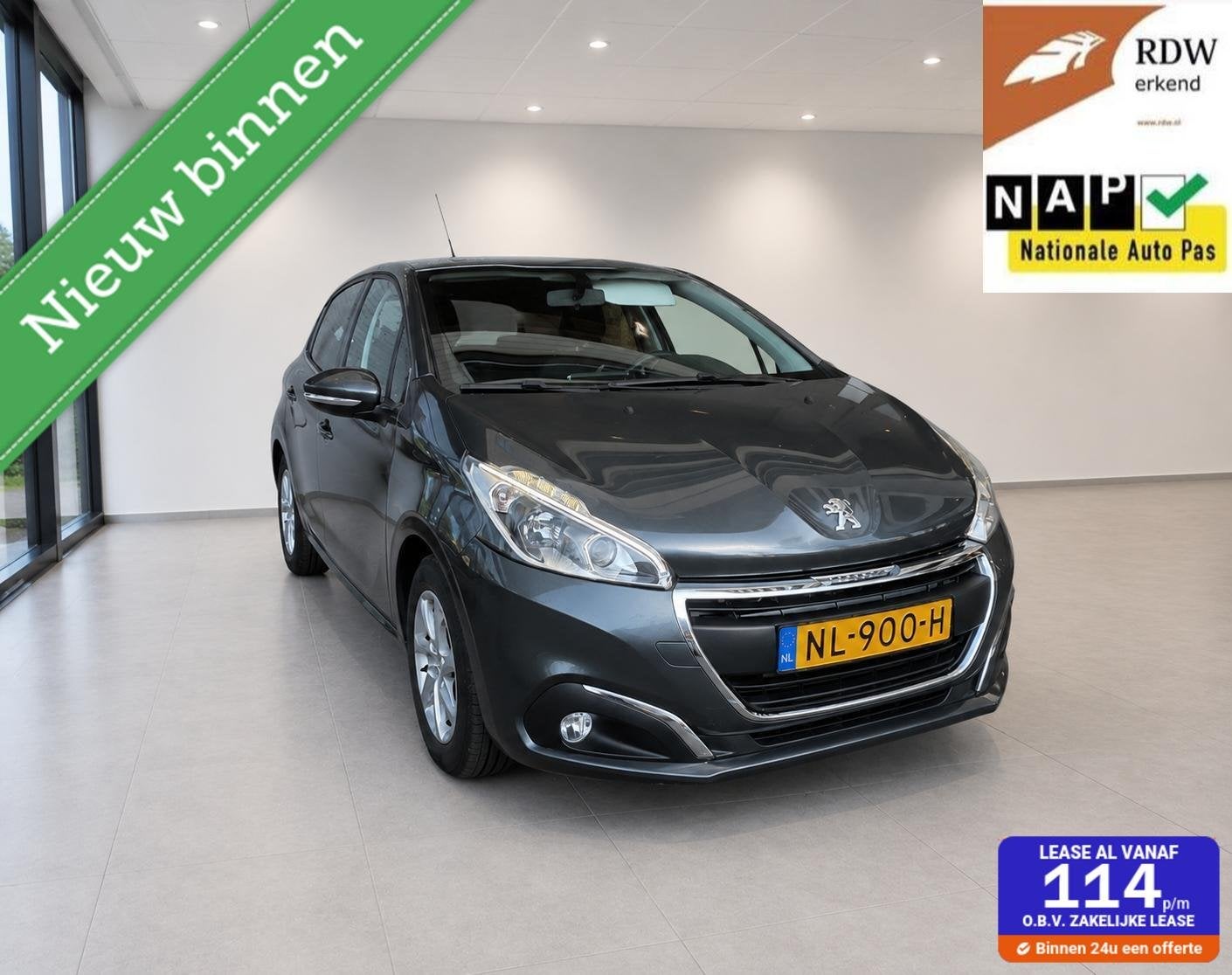 Peugeot 208 1.2 PT FACELIFT 2016 57dkm DRIEM VV Airco/Navi/A, Voorwielaandrijving, Dealer onderhouden, Gebruikt, 1199 cc