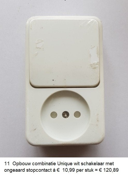 opbouw stopcontacten schakelaars en afdekramen, Doe-het-zelf en Verbouw, Ophalen of Verzenden, Nieuw, Attema, Stopcontact