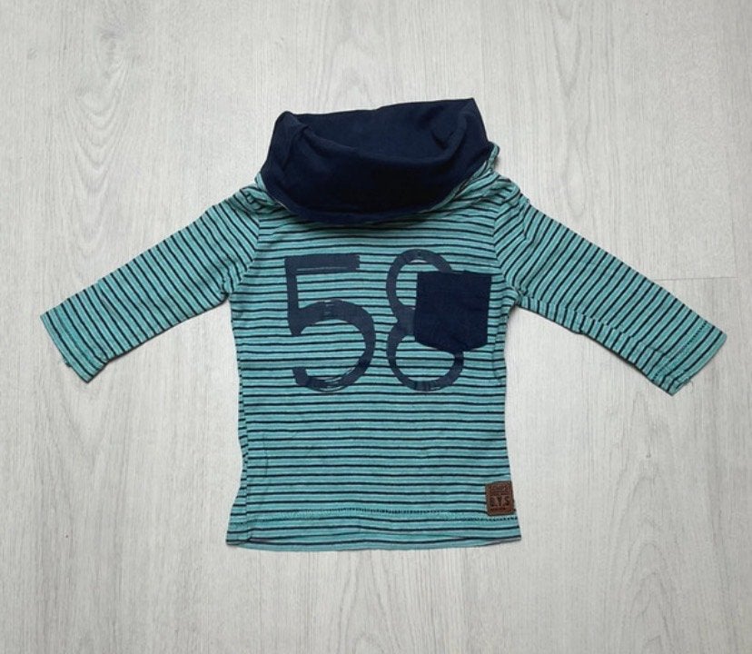 T-shirt lange mouw met col jongen maat 68, Ophalen, Gebruikt, Jongetje, Shirtje of Longsleeve